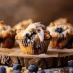 Bakery Style Blueberry Muffins with Crumb Topping