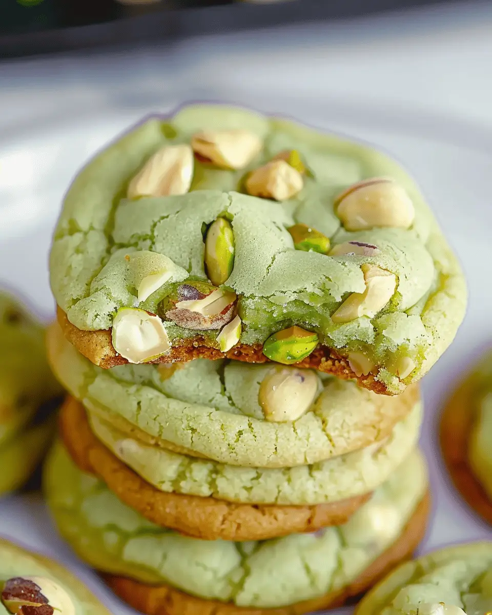 Chewy Pistachio Pudding Cookies Bursting with Flavorful Delight