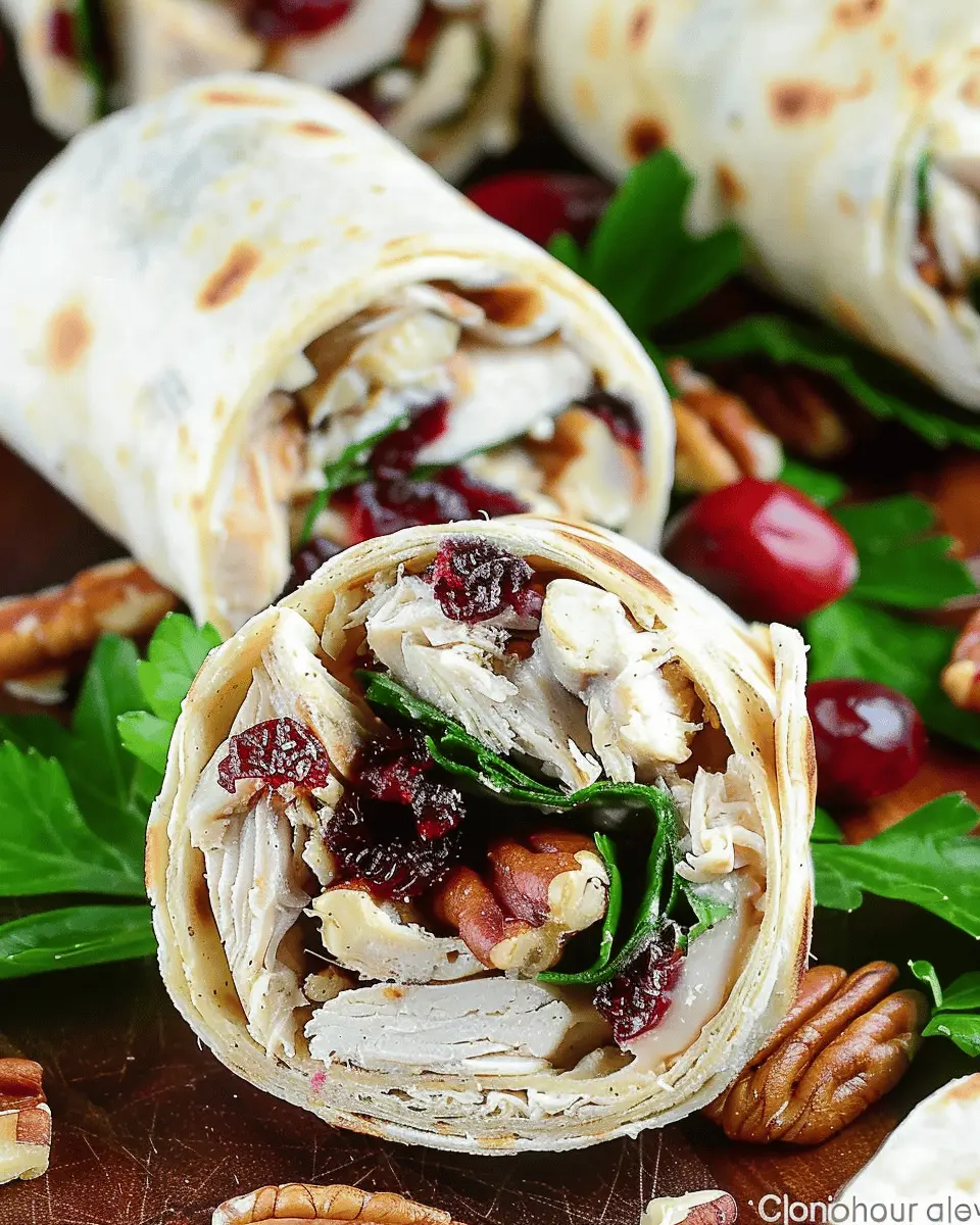 Chicken, Cranberry, Pecan Salad Wraps Recipe – Easy & Delicious