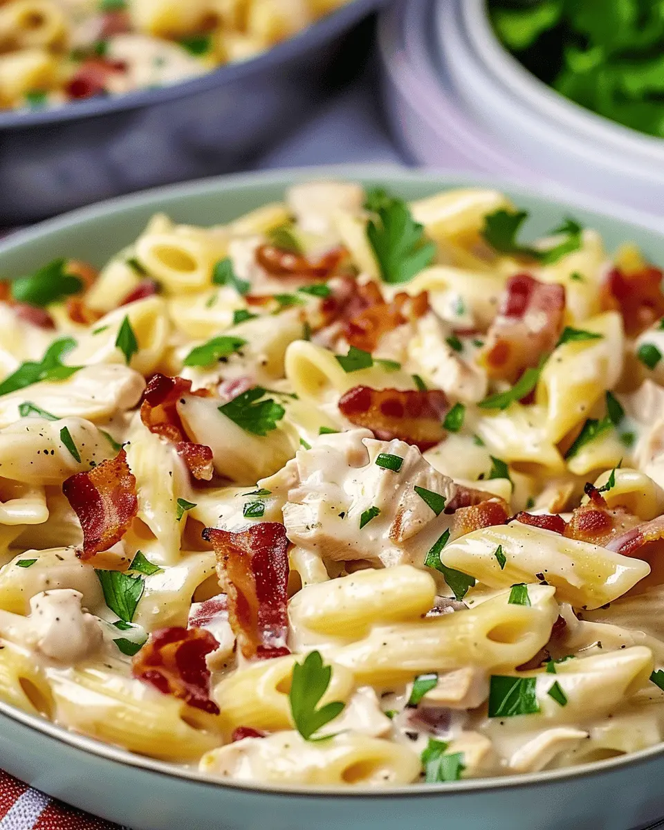 Creamy Instant Pot Chicken Turkey Bacon Ranch Pasta Recipe Bliss