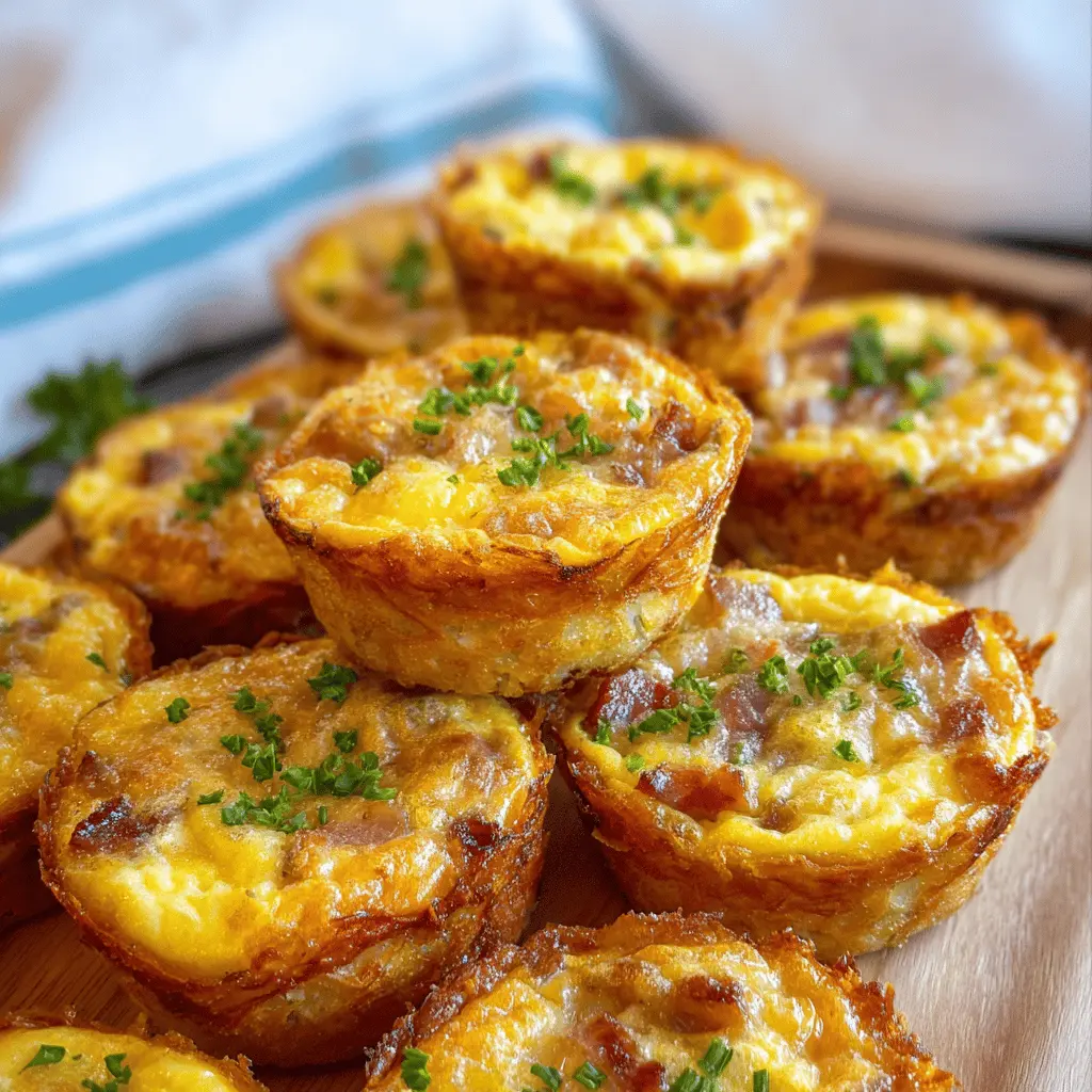 Easy Breakfast Muffins with a Hash Brown Crust: Savory Turkey Bacon Delight