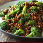 Honey Garlic Ground Beef and Broccoli