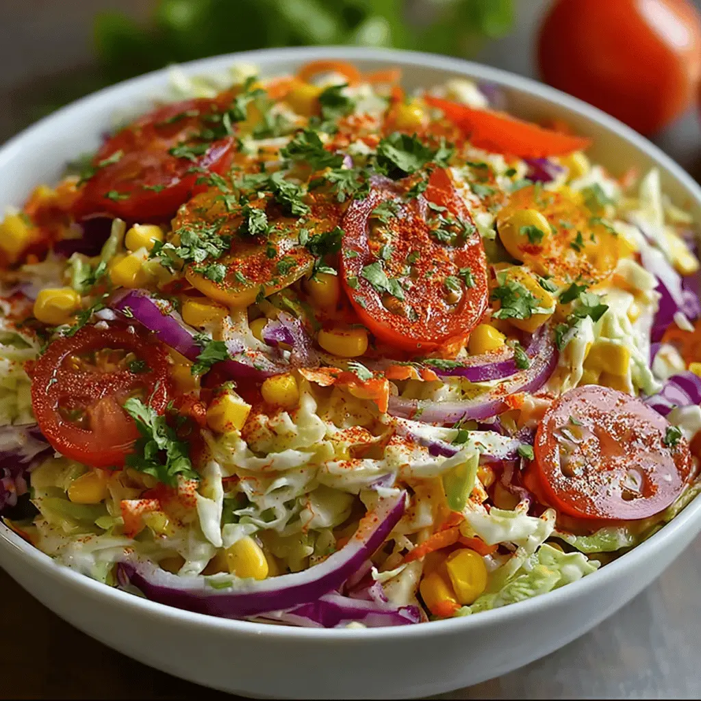 Layered Mexican Coleslaw Tomato Corn Salad: A Fresh Delight