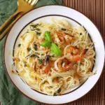 Lemon Pasta With Roasted Shrimps