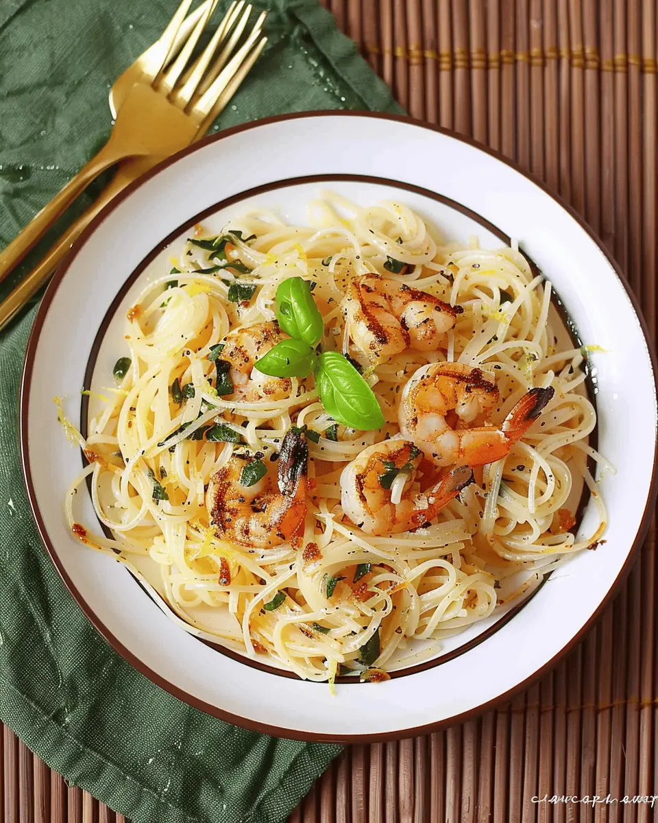 Lemon Pasta With Roasted Shrimps: The Best Homemade Delight