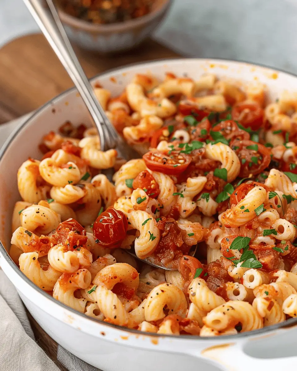 Macaroni and Tomatoes: Easy Comfort Food with Turkey Bacon Delight