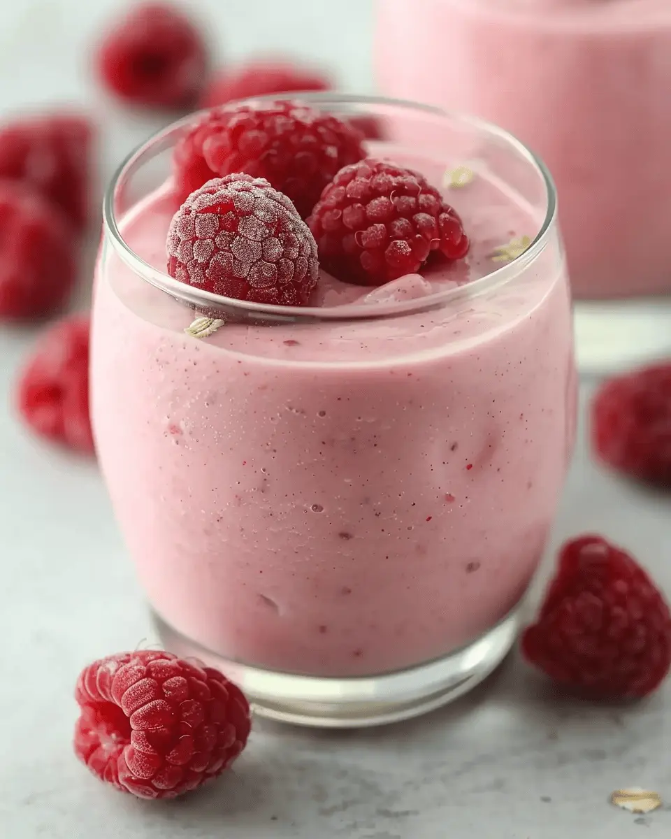 Oatmeal Raspberry Yogurt Smoothie: The Best Quick Breakfast Treat
