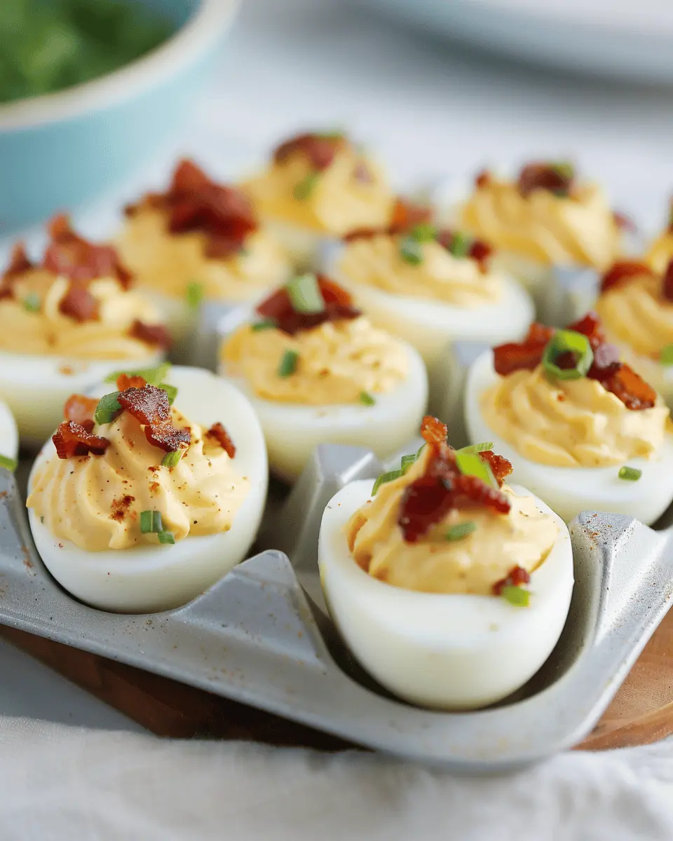 Bacon Ranch Deviled Eggs with Turkey Bacon for a Flavor Boost