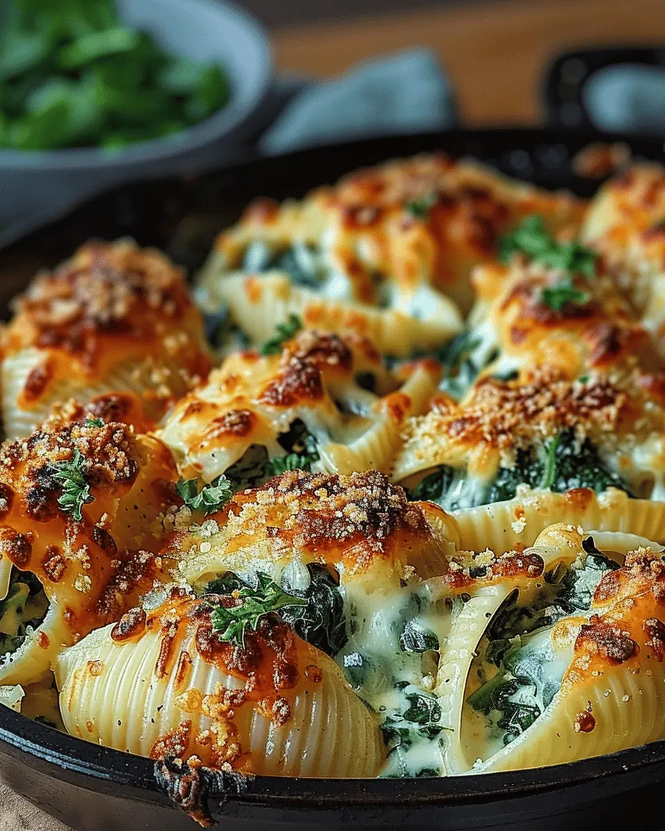 Cheesy Spinach Delight Shells: Easy Comfort Food for Everyone