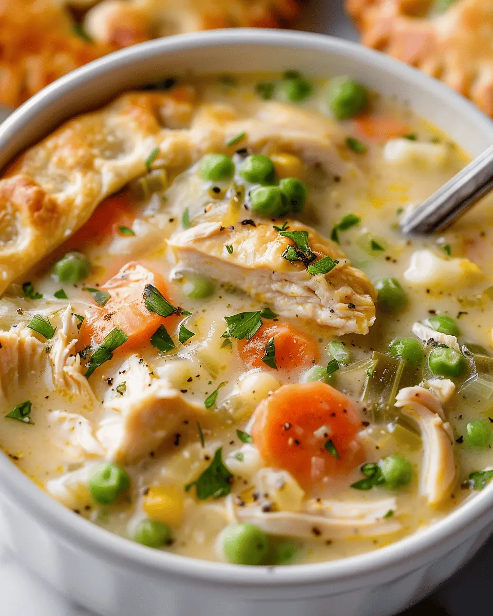 Chicken Pot Pie Soup: Easy Comfort Food with Turkey Bacon Twist