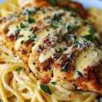 Chicken Smothered in Alfredo Three-Cheese Spaghetti Sauce