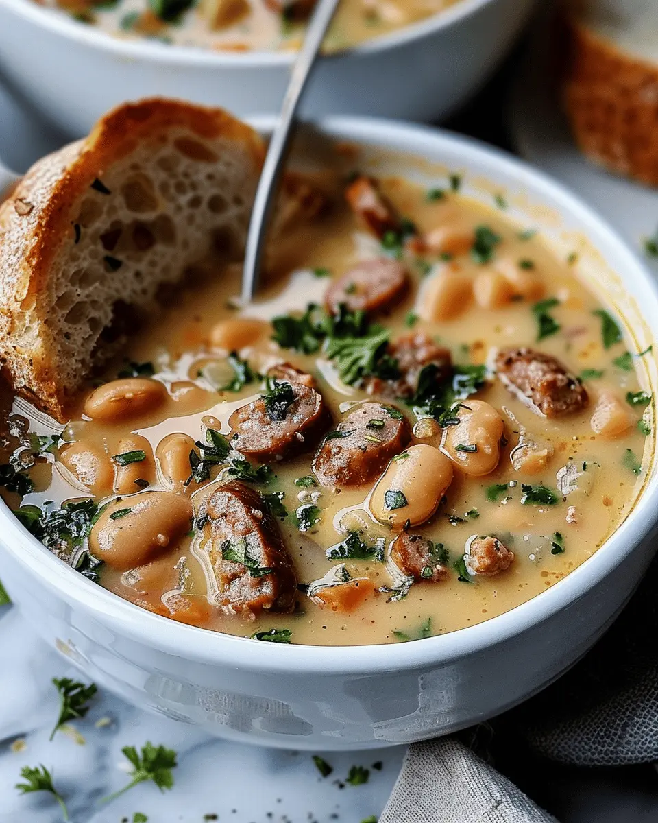 Creamy Bean Soup with Sausage: The Best Comfort Food Delight