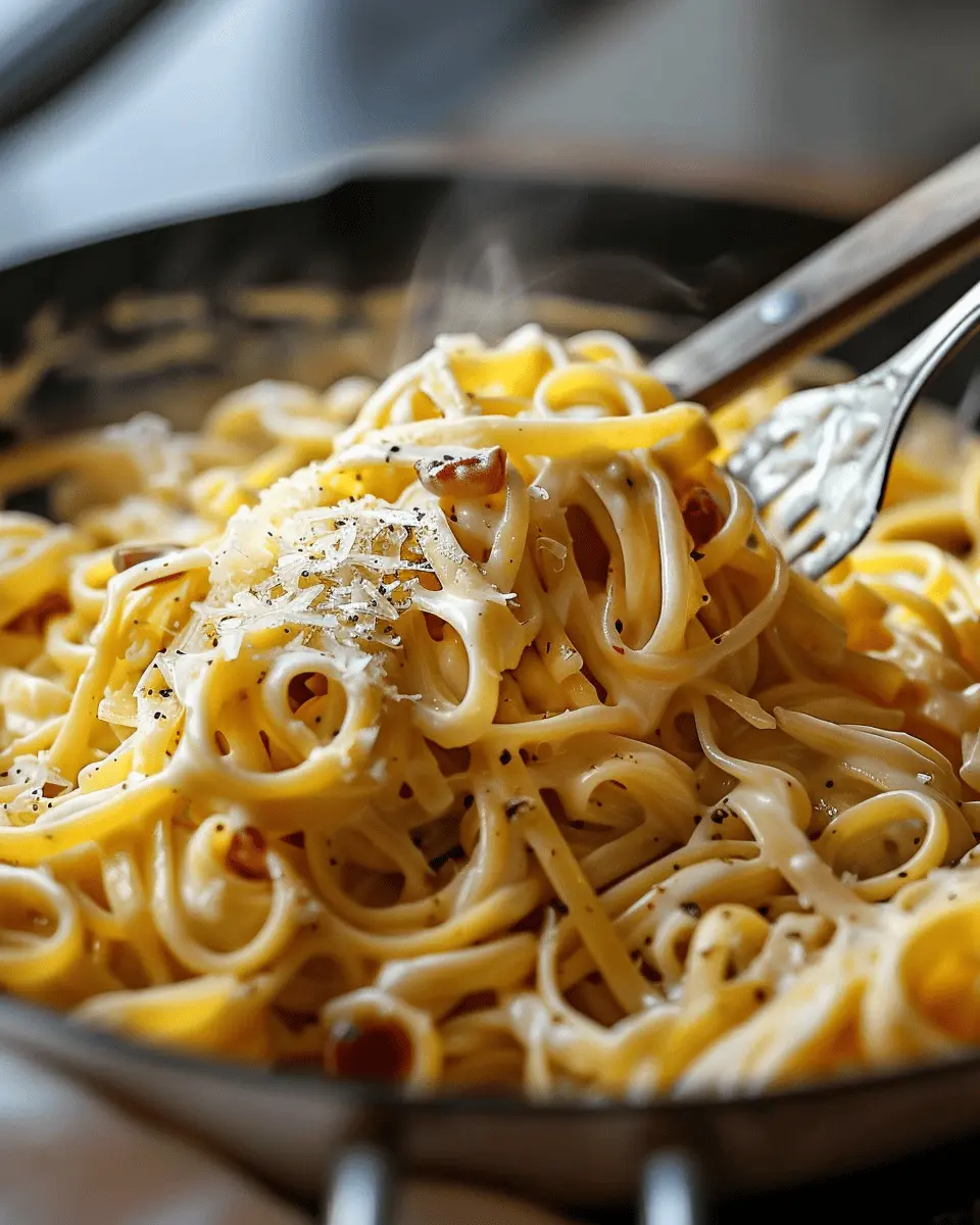 Creamy Italian Pasta Dish with Turkey Bacon: A Comforting Delight