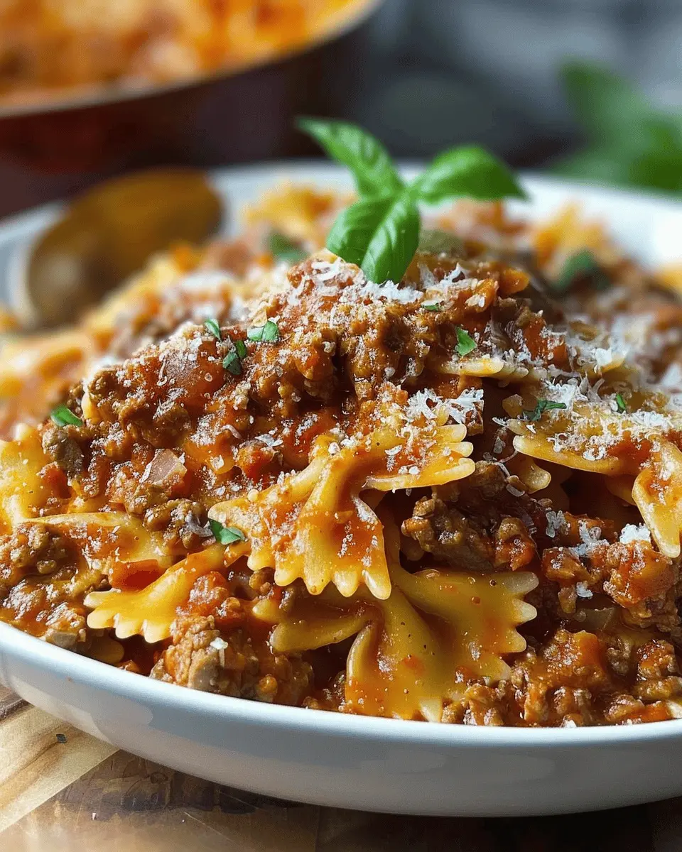 Creamy Velveeta Bowtie Pasta with Indulgent Italian Beef Marinara