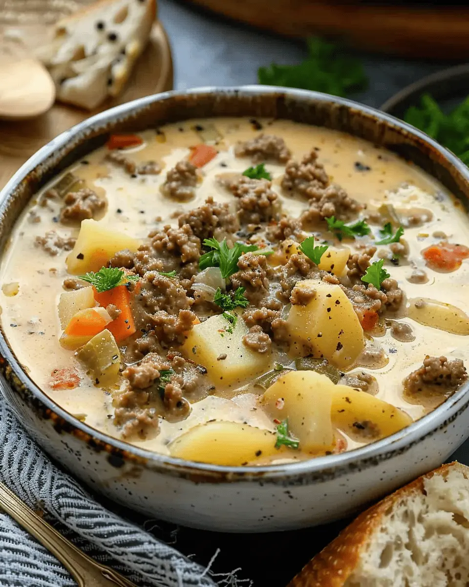 Crockpot Creamy Potato & Hamburger Soup: The Easy Comfort Meal