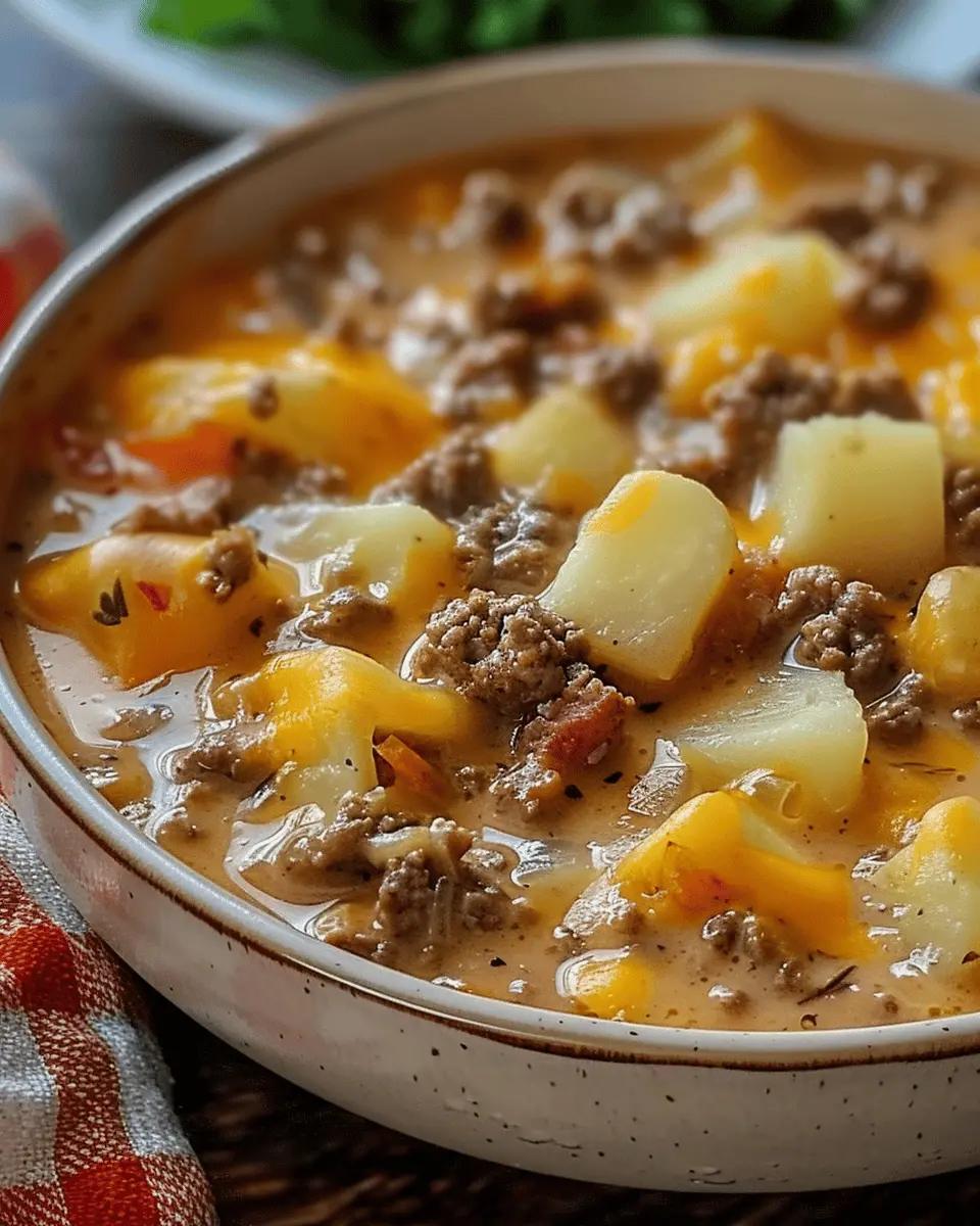 Easy Cheesy Hamburger Potato Soup: Indulgent Comfort in a Bowl