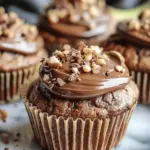 Fluffy Nutella Banana Muffins