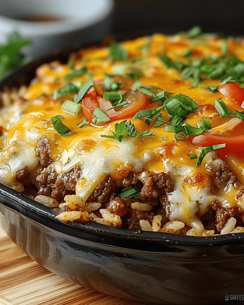 Savory Cheesy Beef and Rice Delight: A Comforting Twist for Dinner