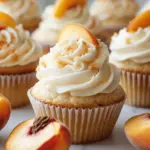 The Best Honey Peach Cream Cheese Cupcakes