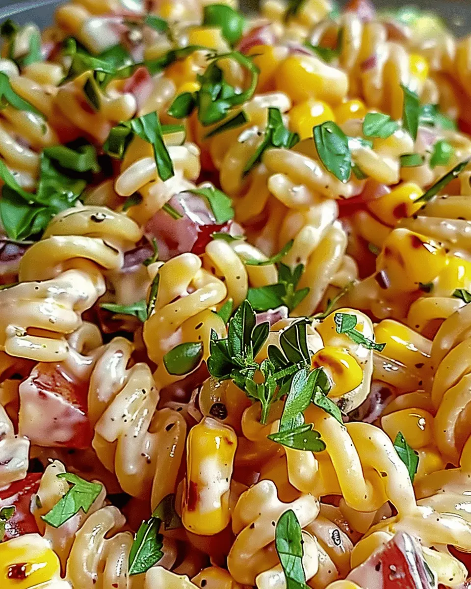 Street Corn Pasta Salad: The Best Summer Dish with Turkey Bacon