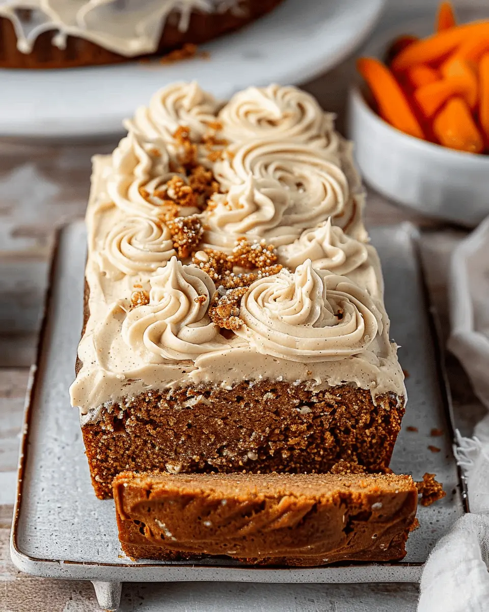Chai Spiced Carrot Loaf Cake with Brown Butter Cream Cheese Delight