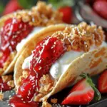 Strawberry Crunch Cheesecake Tacos