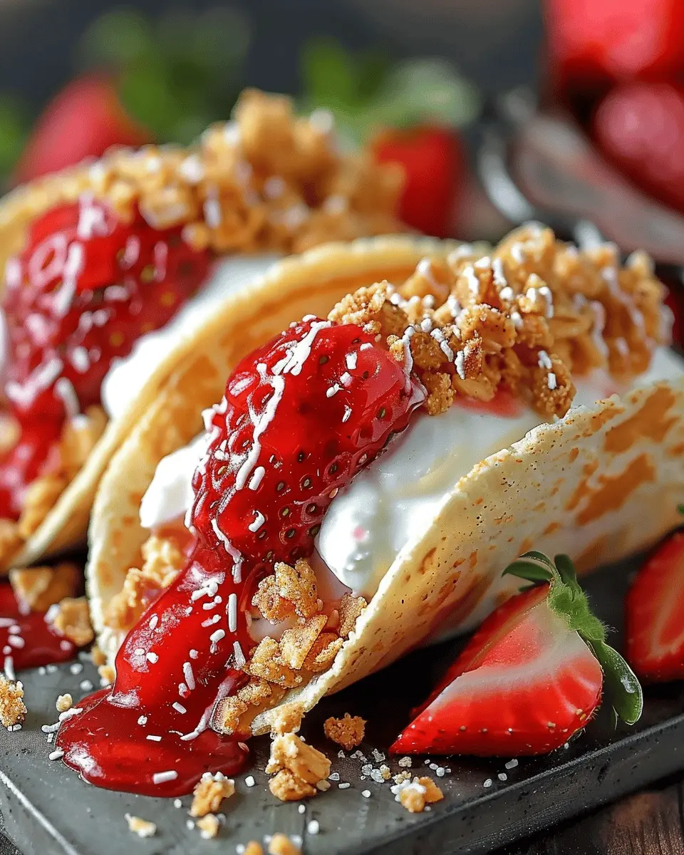 Strawberry Crunch Cheesecake Tacos: An Indulgent Summer Treat