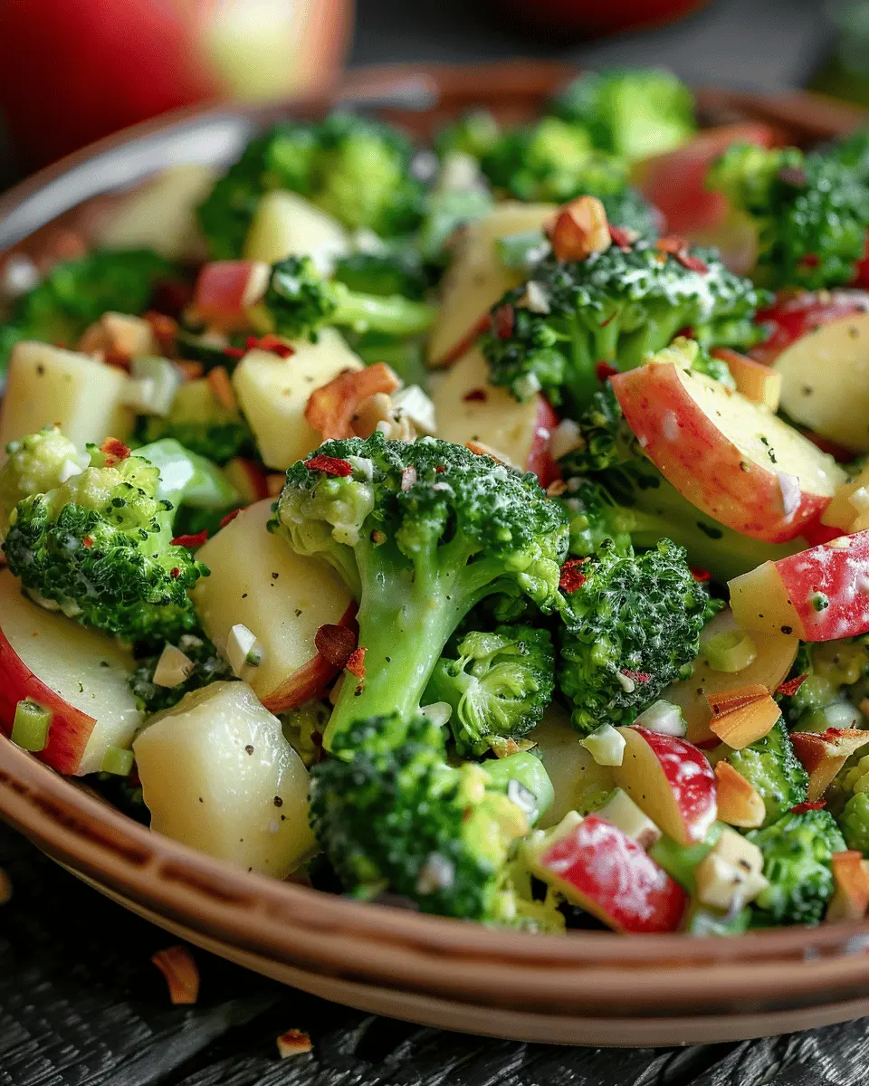 Honeycrisp Apple Broccoli Salad with Turkey Bacon Delight
