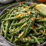 Crispy Garlic Parmesan Roasted Green Beans