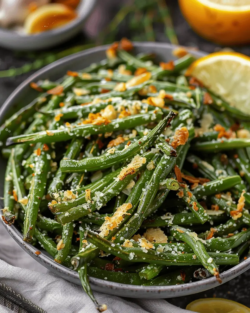 Crispy Garlic Parmesan Roasted Green Beans: Easy and Irresistible Delight