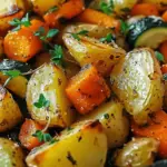 Garlic Herb Roasted Potatoes, Carrots, and Zucchini