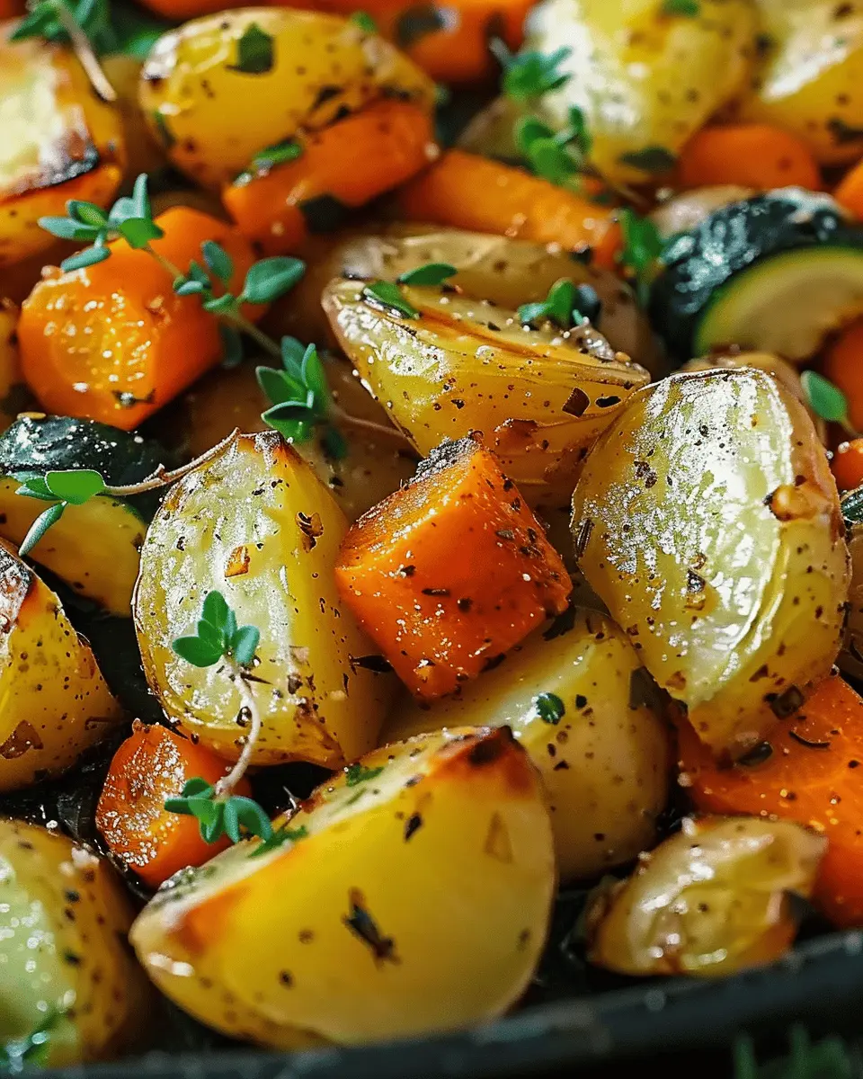 Garlic Herb Roasted Potatoes, Carrots, and Zucchini: A Simple Delight