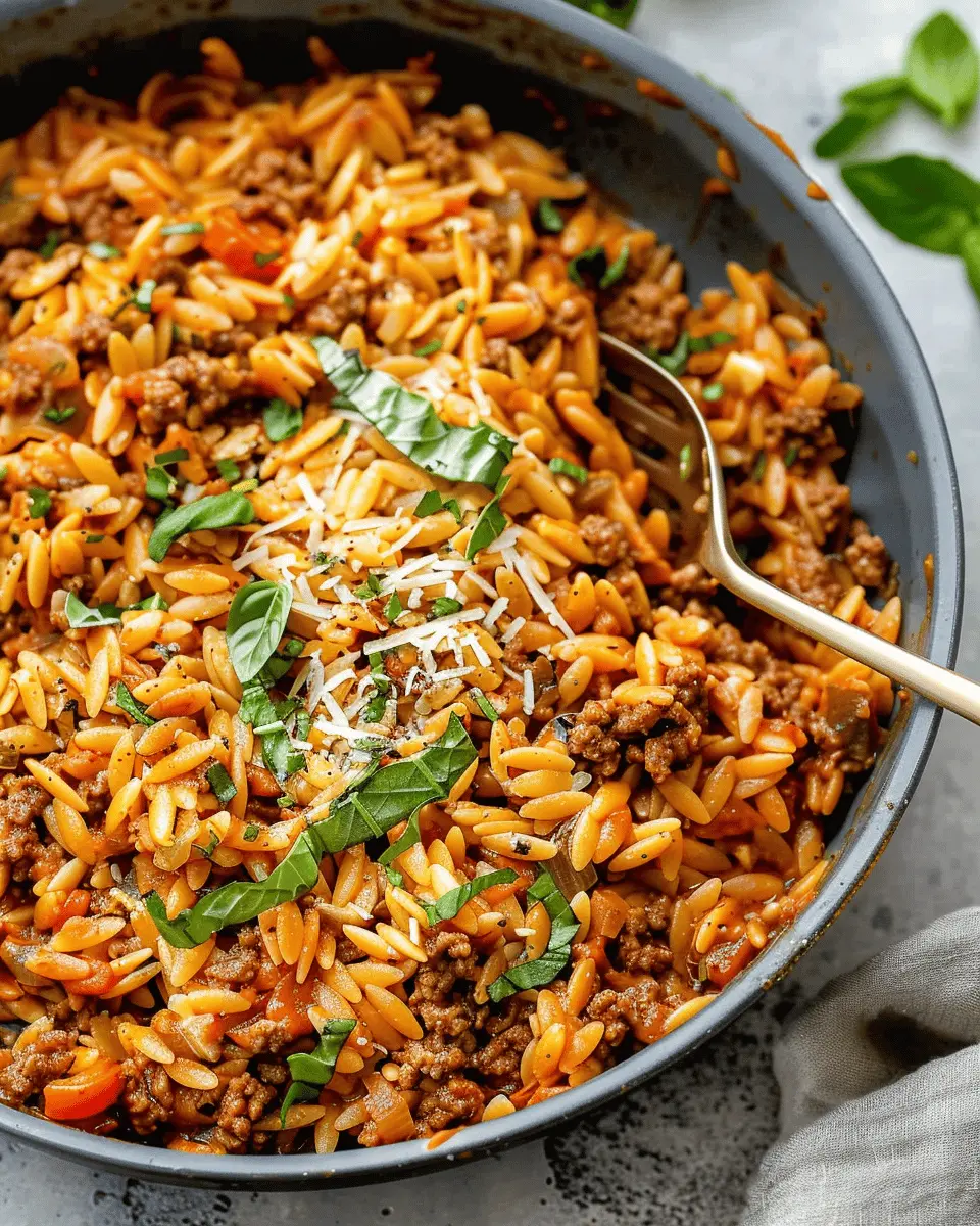 Hearty Ground Beef Orzo: A Comforting Family Favorite Recipe