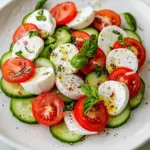 Fresh Cucumber Caprese Salad
