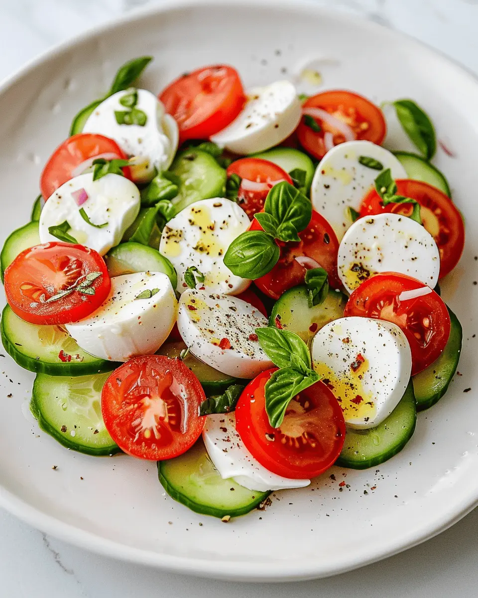 Fresh Cucumber Caprese Salad: A Juicy Twist on a Classic Delight