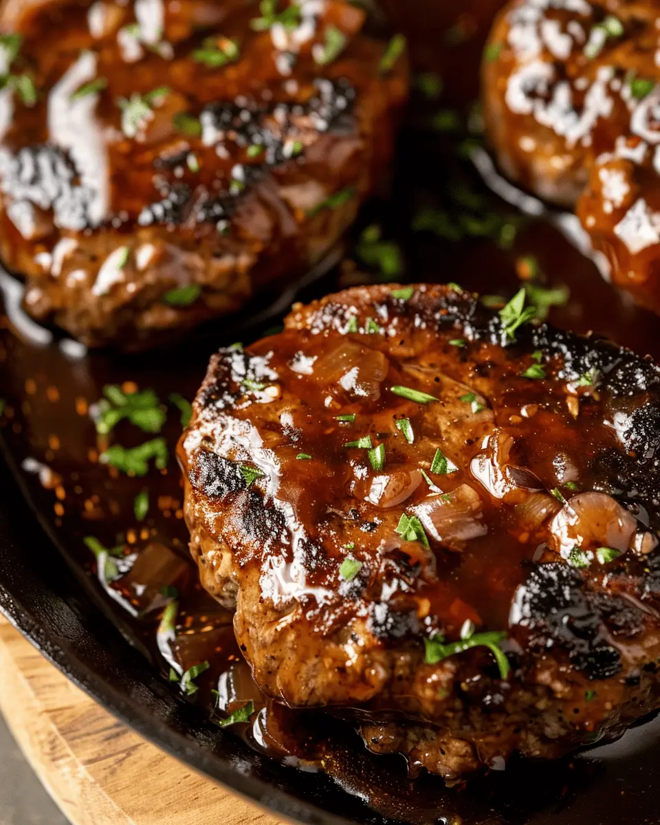 Salisbury Steak: Juicy Homemade Comfort Food with Turkey Bacon