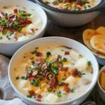 Easy Crockpot Potato Soup with Hash Browns