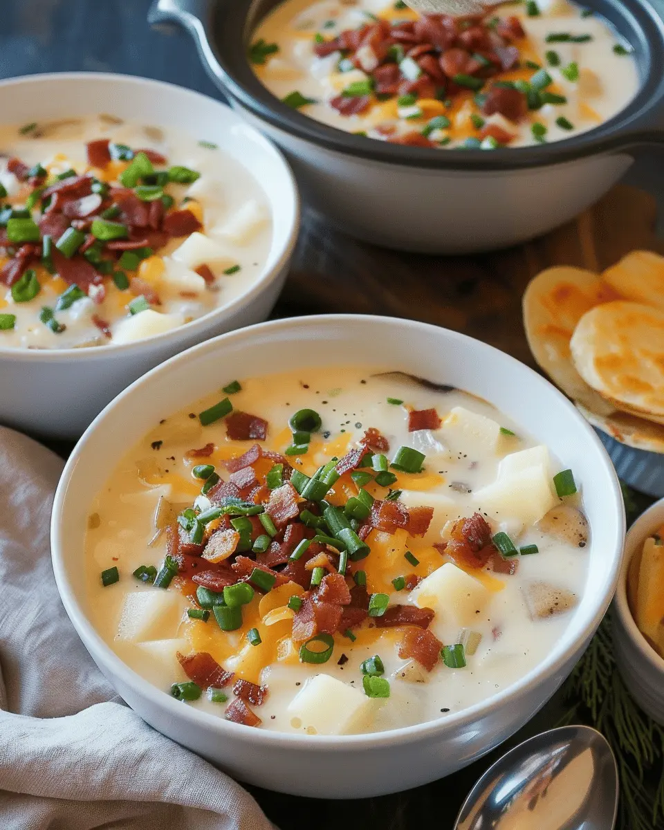 Easy Crockpot Potato Soup with Hash Browns & Turkey Bacon Delight