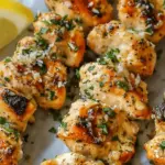 Ranch Garlic Parmesan Chicken Skewers