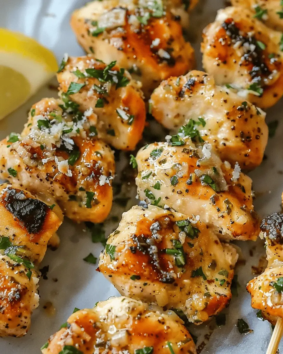 Ranch Garlic Parmesan Chicken Skewers: Easy, Juicy, and Flavorful