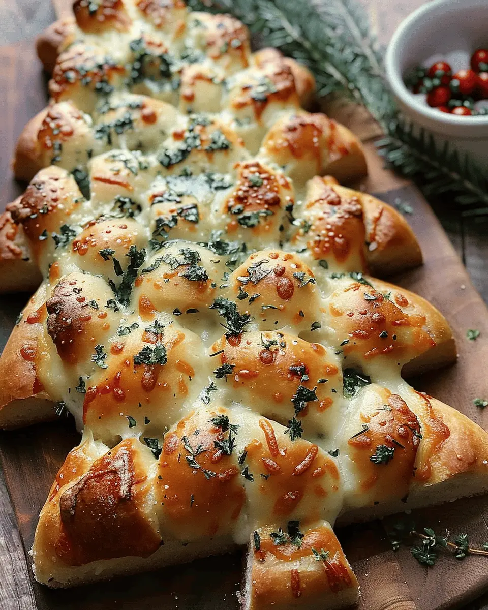 Cheesy Christmas Tree Bread: Easy and Indulgent Holiday Treat