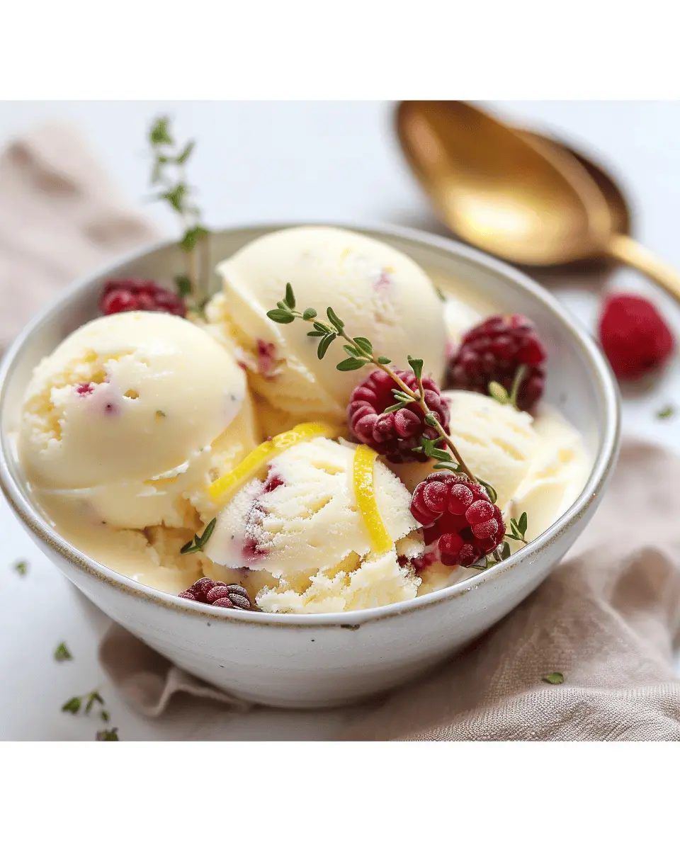 Lemon-Thyme Sorbet: The Best Summer Treat with Fresh Berries