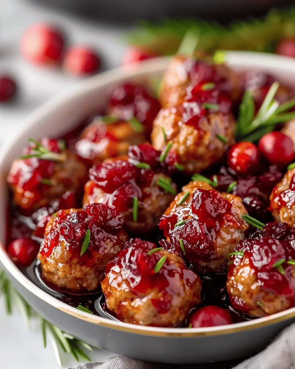 Quick Cranberry Meatballs: Easy Holiday Treat with Turkey Bacon