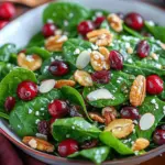Delicious Christmas Cranberry Spinach Salad
