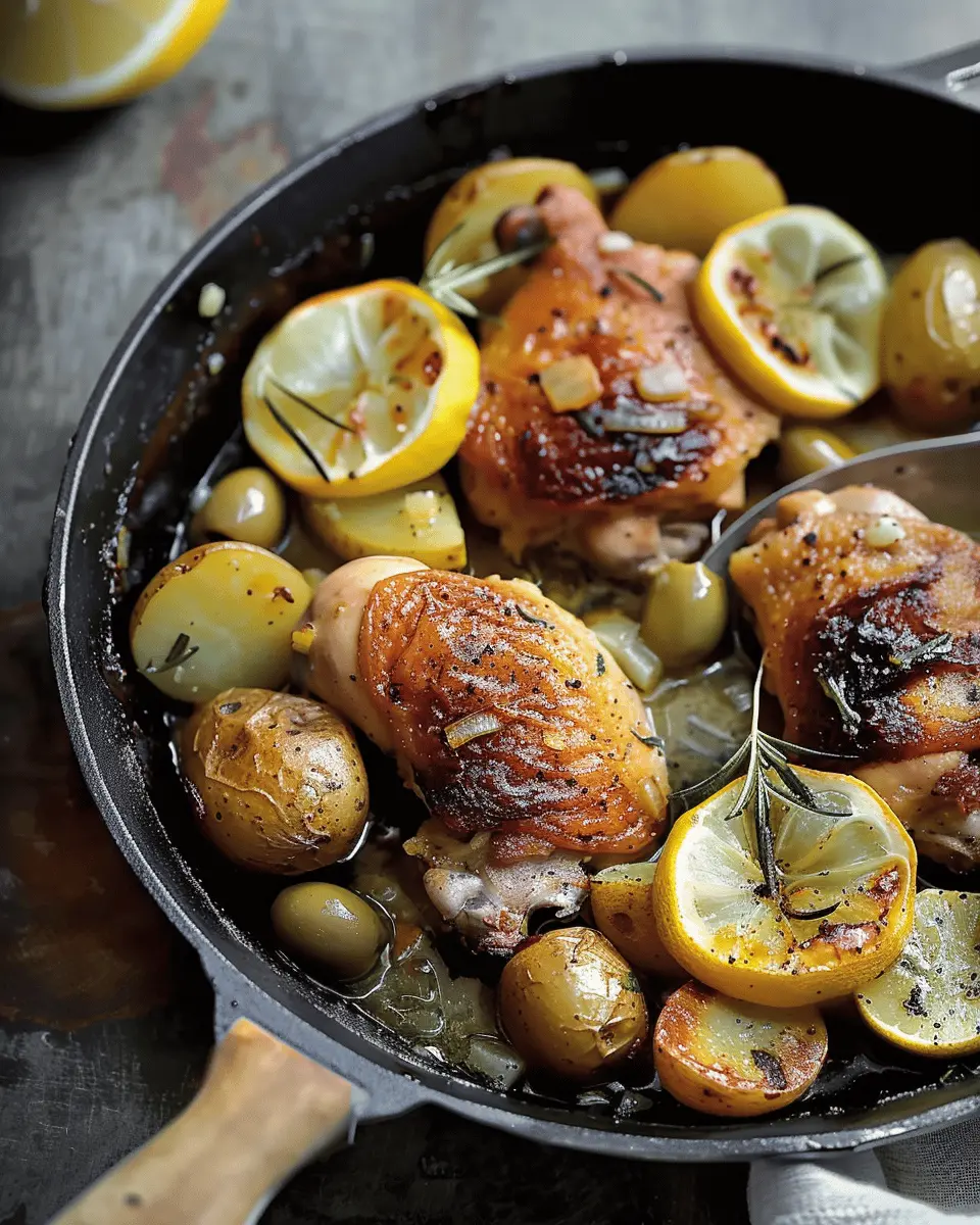 Braised Chicken With Potatoes, Olives, and Lemon: A Savory Delight