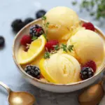 Lemon-Thyme Sorbet with Summer Berries