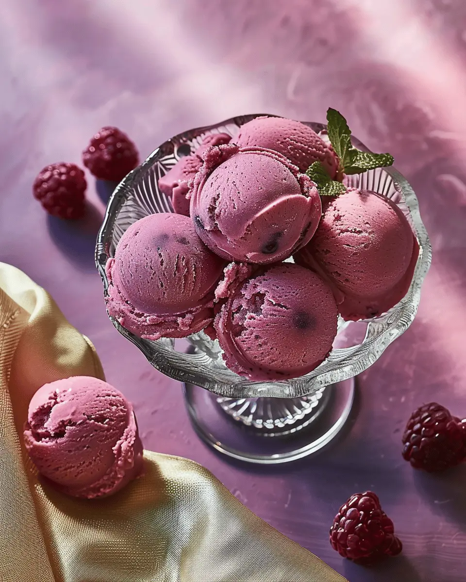 boysenberry oat milk sherbet: a deliciously refreshing treat