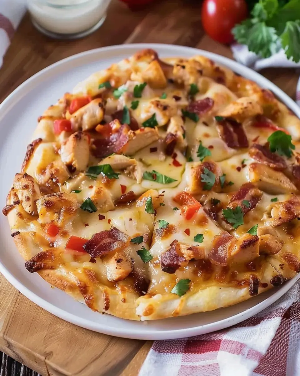 Air Fryer Copycat Panera Flatbread Pizza: Easy Chicken &amp; Turkey Bacon Delight