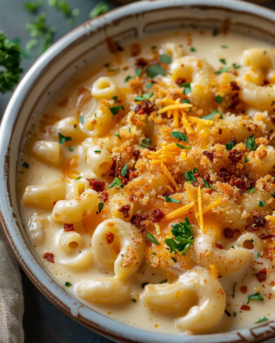 Mac and Cheese Soup Recipe: Comforting Blend with Turkey Bacon