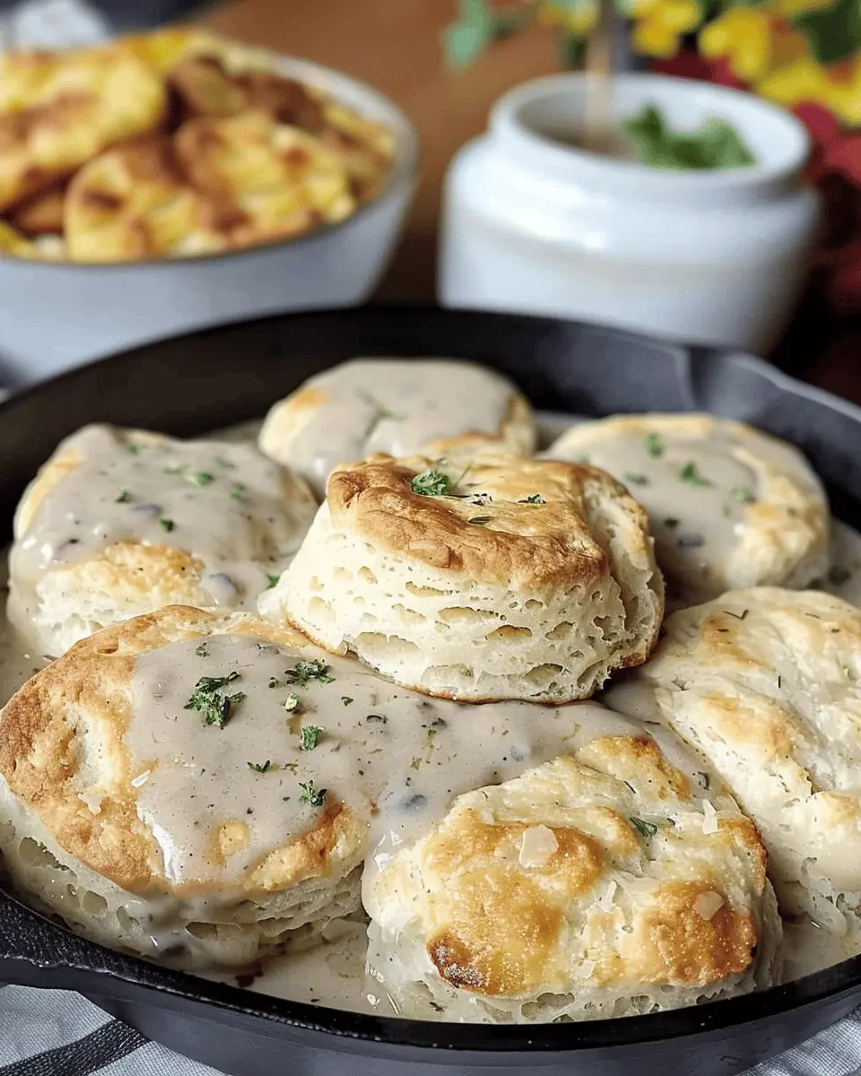 Homemade Biscuits and Gravy: Indulgent Recipe with Turkey Bacon and Chicken Ham